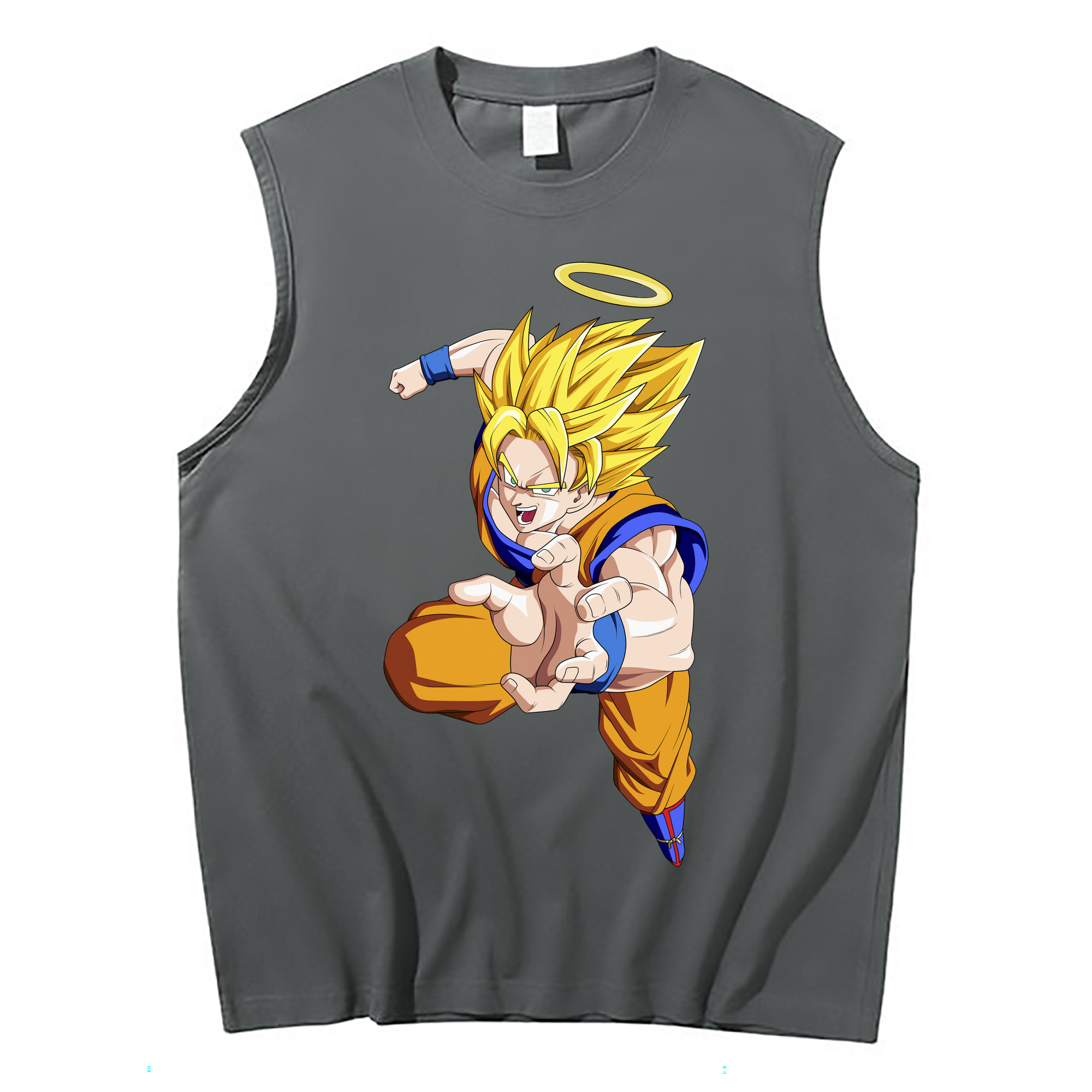 （画像用） ドラゴンボール 孫悟空（そん ごくう）Son Goku カカロット DRAGON BALL Kakarotto コットン100％タンクトップ（フロントプリント）